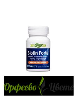 ХРАНИТЕЛНИ ДОБАВКИ Витамини и минерали  Biotin Forte - Биотин Форте Формула за коса, кожа и нокти 60 таблетки